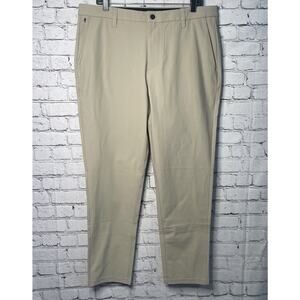 7 Diamonds Pants Mens 36 x 30 Infinity Chino Beige Performance Golf